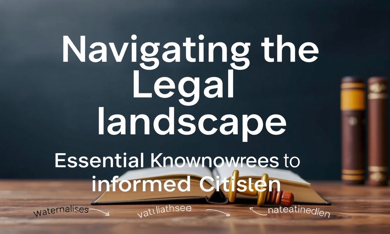 Navigating the Legal Landscape: Essential Knowledge for Informed Citizens