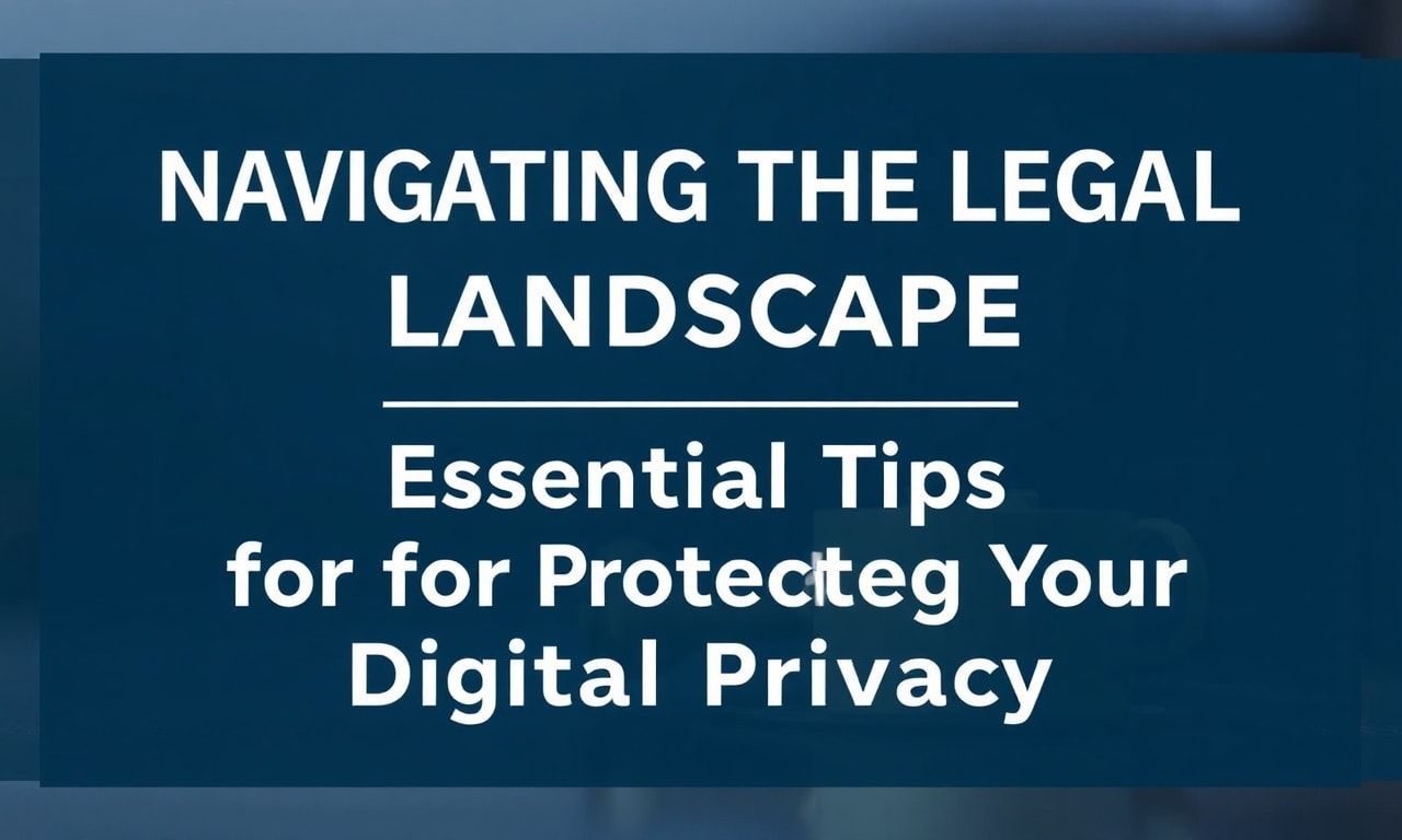 Navigating the Legal Landscape: Essential Tips for Protecting Your Digital Privacy
