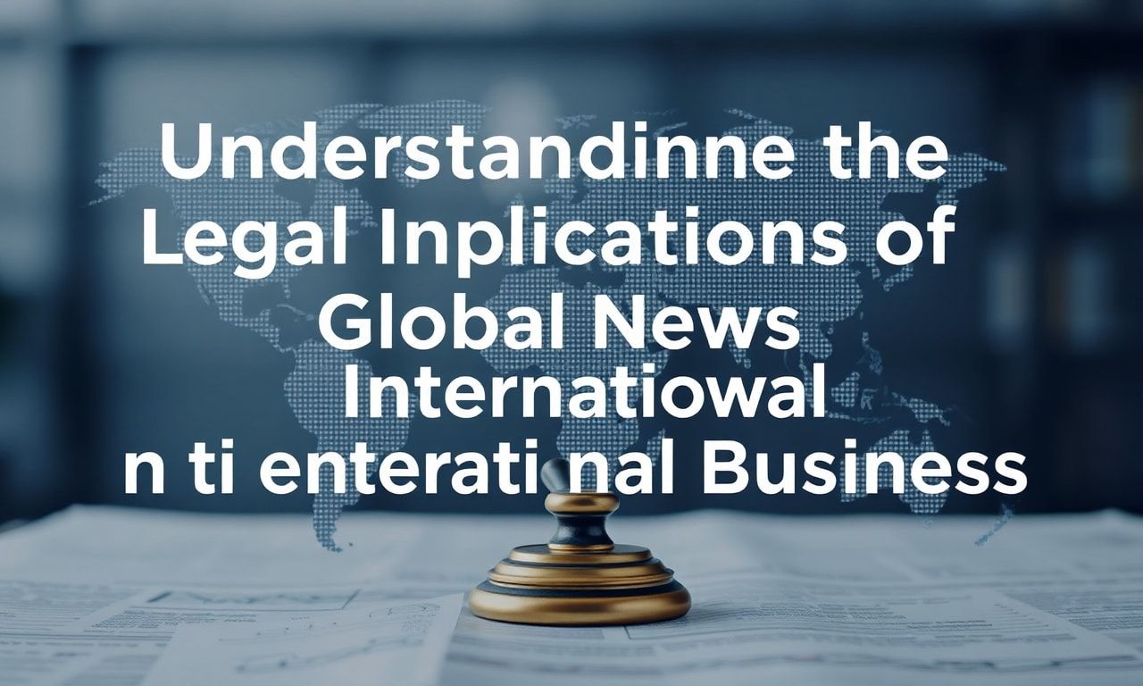 Understanding the Legal Implications of Global News on International Business