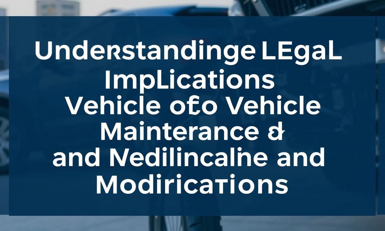 Understanding the Legal Implications of Vehicle Maintenance and Modifications