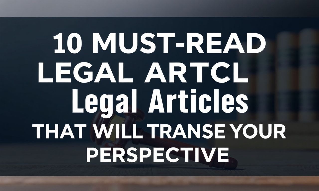 10 Must-Read Legal Articles That Will Change Your Perspective