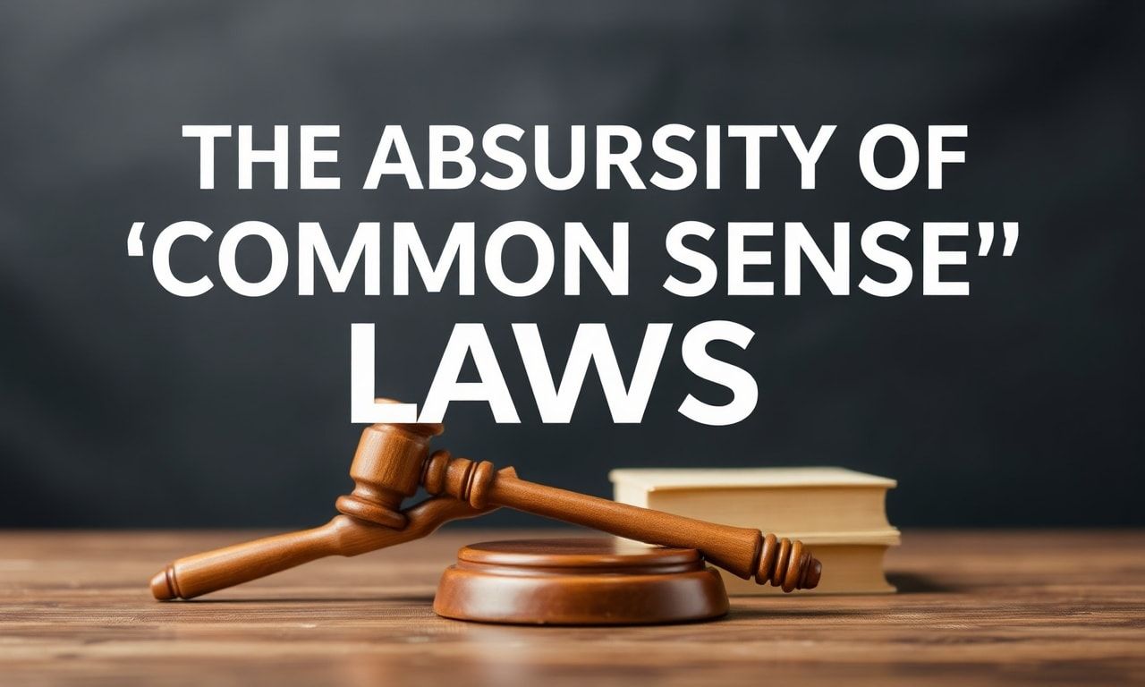 The Absurdity of 'Common Sense' Laws: Why We Need to Stop Relying on Them