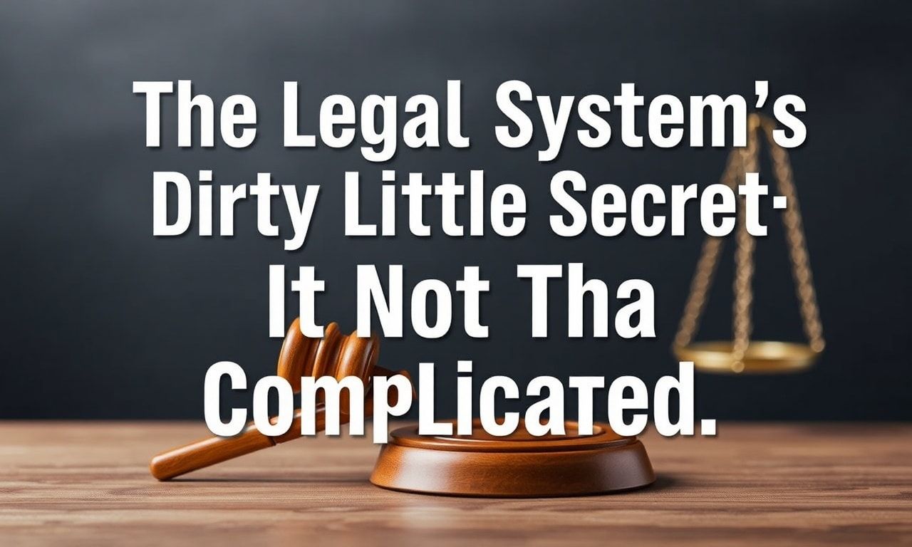 The Legal System's Dirty Little Secret: It's Not That Complicated