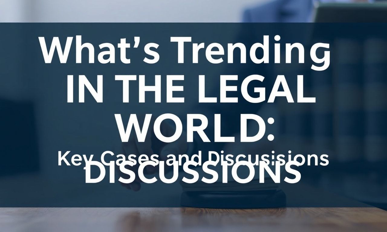 What's Buzzing in the Legal World: Top Cases and Debates